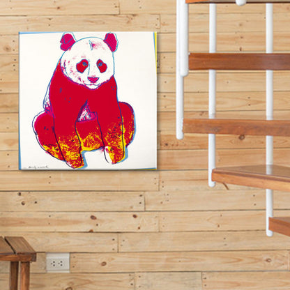 Vivolux | Wildtier-Leinwanddruck Pop Art Stil Texturiertes Esszimmer Gemälde in Pastellfarbe