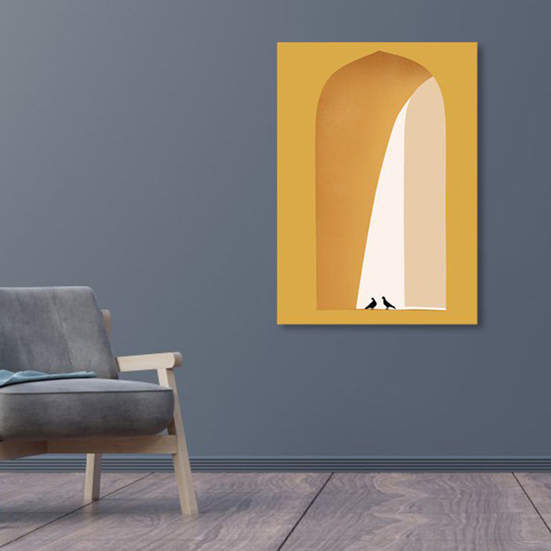 Vivolux | Weiche Farbe Bogen Galerie Wanddekoration Bauzeitgenössische Texturierte Leinwand für Raum