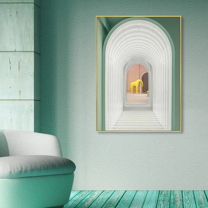 Vivolux | Weiche Farbe Bogen Galerie Wanddekoration Bauzeitgenössische Texturierte Leinwand für Raum