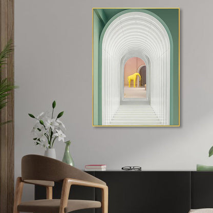 Vivolux | Weiche Farbe Bogen Galerie Wanddekoration Bauzeitgenössische Texturierte Leinwand für Raum