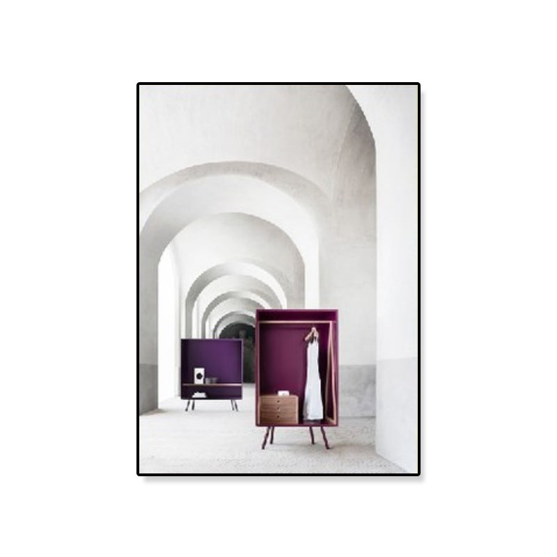 Vivolux | Arched Door Szenen Wandkunst Set Sanfte Farben Moderner Stil Leinwanddruck für das Familienzimmer