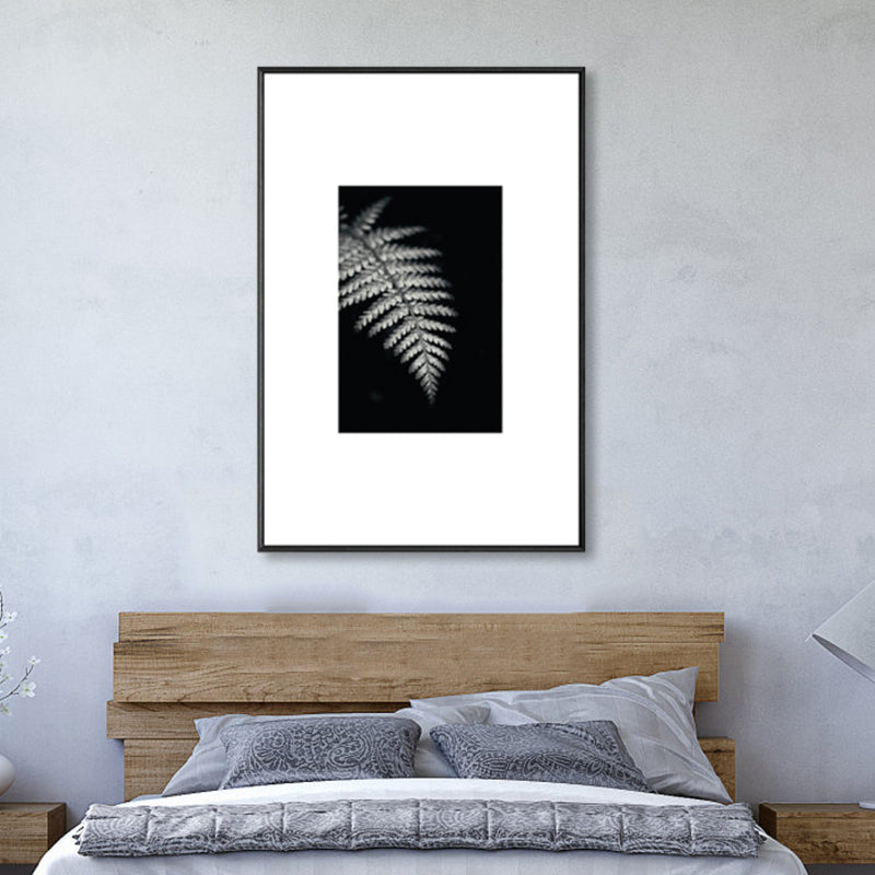 Vivolux | Retro-Stil Foto Botanics Leinwand Dunkel Färbig Texturiertes Wandkunst Druck für Wohnzimmer