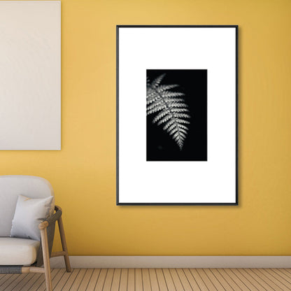Vivolux | Retro-Stil Foto Botanics Leinwand Dunkel Färbig Texturiertes Wandkunst Druck für Wohnzimmer