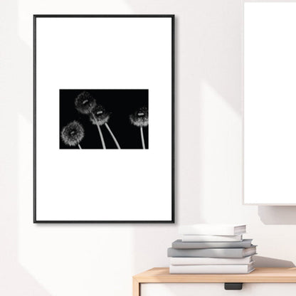 Vivolux | Retro-Stil Foto Botanics Leinwand Dunkel Färbig Texturiertes Wandkunst Druck für Wohnzimmer