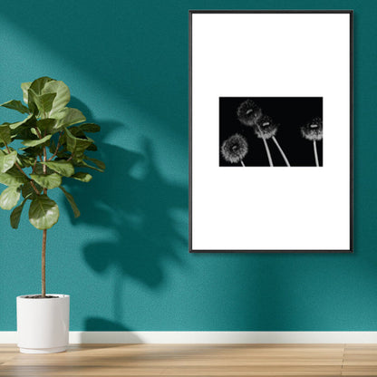 Vivolux | Retro-Stil Foto Botanics Leinwand Dunkel Färbig Texturiertes Wandkunst Druck für Wohnzimmer