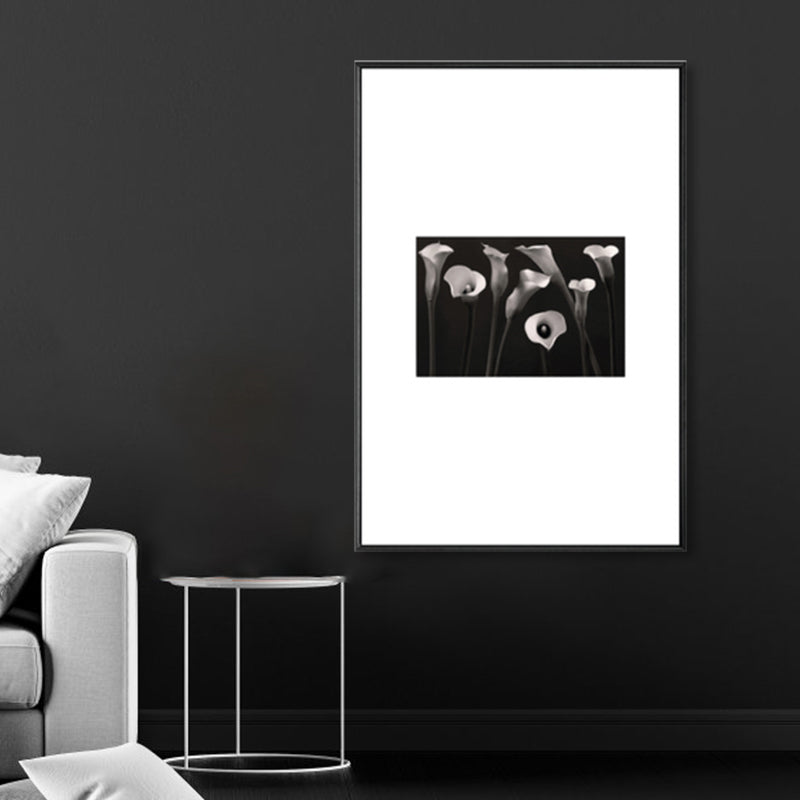 Vivolux | Retro-Stil Foto Botanics Leinwand Dunkel Färbig Texturiertes Wandkunst Druck für Wohnzimmer