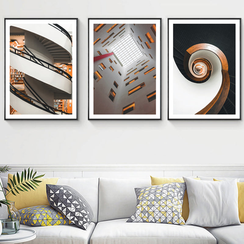 Vivolux | Architektur Innenansicht Leinwandkunst Sanfte Farben zeitgenössische Wanddekoration für Zuhause