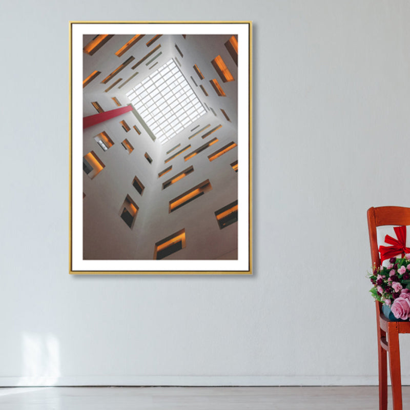 Vivolux | Architektur Innenansicht Leinwandkunst Sanfte Farben zeitgenössische Wanddekoration für Zuhause