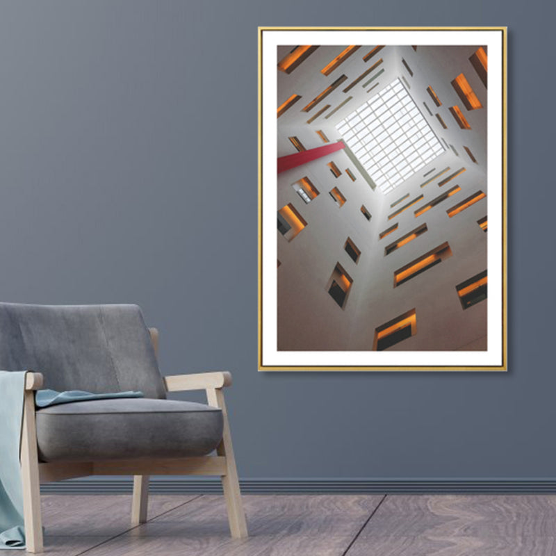 Vivolux | Architektur Innenansicht Leinwandkunst Sanfte Farben zeitgenössische Wanddekoration für Zuhause