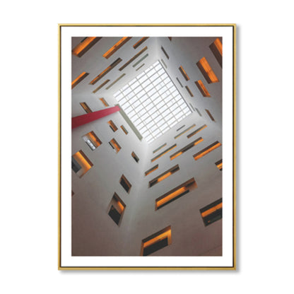 Vivolux | Architektur Innenansicht Leinwandkunst Sanfte Farben zeitgenössische Wanddekoration für Zuhause