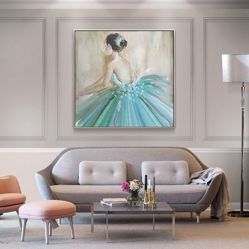 Vivolux | Tanzende Jungfrau Leinwand Wandkunst für Jungs Schlafzimmer in hellen Farben, mehrere Größen verfügbar