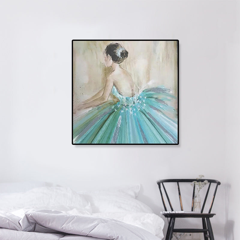 Vivolux | Tanzende Jungfrau Leinwand Wandkunst für Jungs Schlafzimmer in hellen Farben, mehrere Größen verfügbar