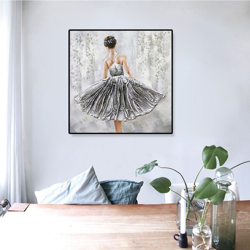 Vivolux | Tanzende Jungfrau Leinwand Wandkunst für Jungs Schlafzimmer in hellen Farben, mehrere Größen verfügbar
