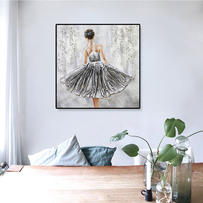 Vivolux | Tanzende Jungfrau Leinwand Wandkunst für Jungs Schlafzimmer in hellen Farben, mehrere Größen verfügbar