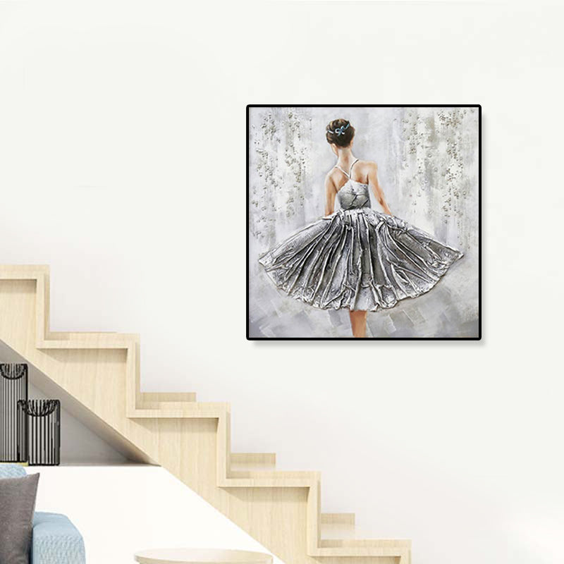 Vivolux | Tanzende Jungfrau Leinwand Wandkunst für Jungs Schlafzimmer in hellen Farben, mehrere Größen verfügbar