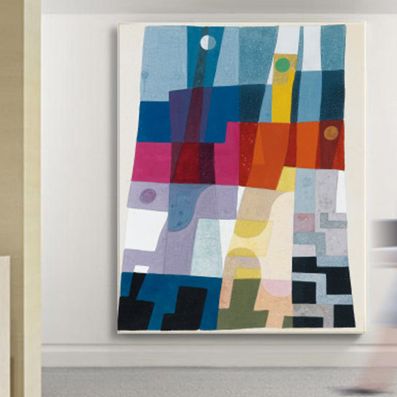 Vivolux | Gemälde Abstrakte Wanddekoration Texturiert Pop Art Mädchenzimmer Eingewickelte Leinwand in Blau