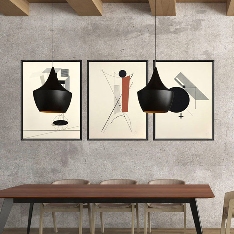 Vivolux | Weiche farbige geometrische Leinwandkunst strukturierte Mid-Century Modern Lounge Malerei, mehrere Größen