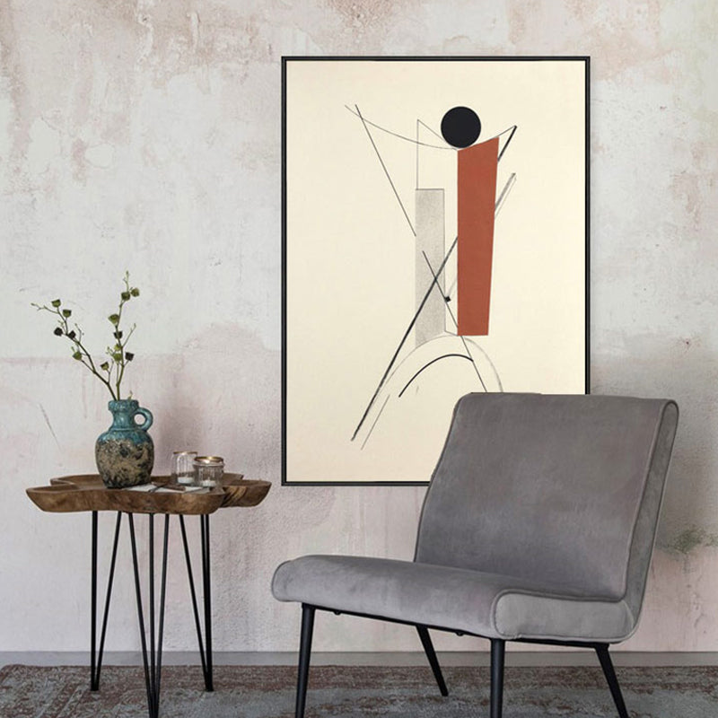 Vivolux | Weiche farbige geometrische Leinwandkunst strukturierte Mid-Century Modern Lounge Malerei, mehrere Größen