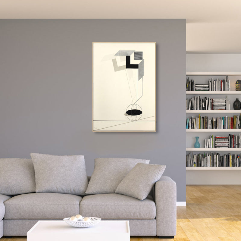Vivolux | Weiche farbige geometrische Leinwandkunst strukturierte Mid-Century Modern Lounge Malerei, mehrere Größen