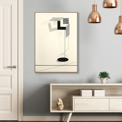 Vivolux | Weiche farbige geometrische Leinwandkunst strukturierte Mid-Century Modern Lounge Malerei, mehrere Größen