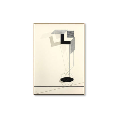 Vivolux | Weiche farbige geometrische Leinwandkunst strukturierte Mid-Century Modern Lounge Malerei, mehrere Größen