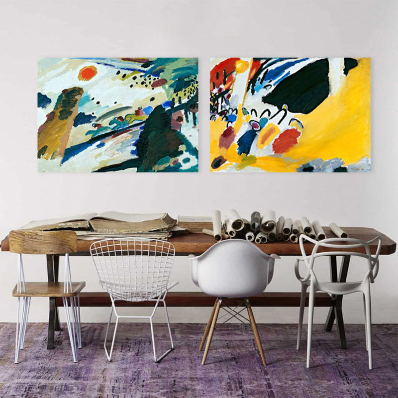 Vivolux | Gemälde Abstrakt Leinwanddruck Pastellfarben Zeitgenössische Kunst Wanddeko für das Wohnzimmer