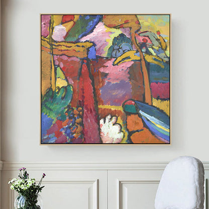 Vivolux | Braun Aquarell Kunstdruck Malerei Abstrakter Expressionismus Texturiert Leinwand für das Wohnzimmer