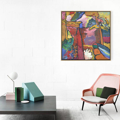 Vivolux | Braun Aquarell Kunstdruck Malerei Abstrakter Expressionismus Texturiert Leinwand für das Wohnzimmer