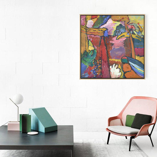 Vivolux | Braun Aquarell Kunstdruck Malerei Abstrakter Expressionismus Texturiert Leinwand für das Wohnzimmer