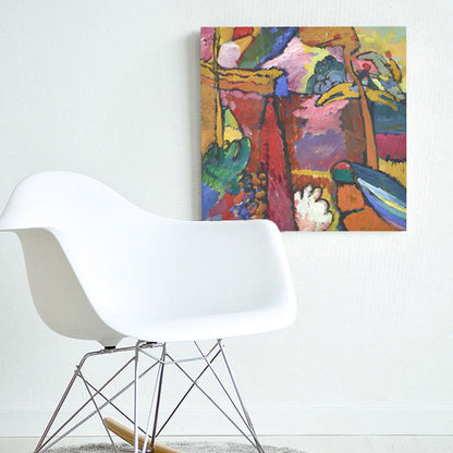 Vivolux | Braun Aquarell Kunstdruck Malerei Abstrakter Expressionismus Texturiert Leinwand für das Wohnzimmer