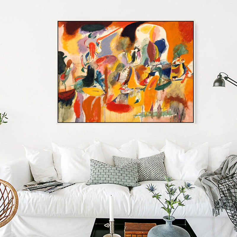 Vivolux | Texturiertes Aquarell-Leinwandkunst Abstrakter Expressionismus Stil Wanddekoration für das Wohnzimmer