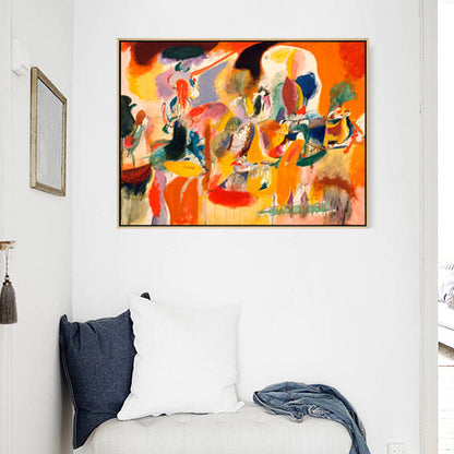 Vivolux | Texturiertes Aquarell-Leinwandkunst Abstrakter Expressionismus Stil Wanddekoration für das Wohnzimmer