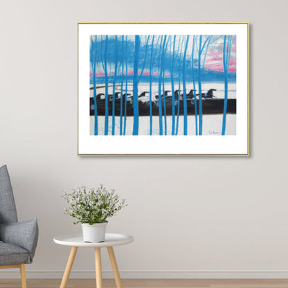Vivolux | Pferde Wandkunst Dekor Impressionismus Schöne Landschaft Leinwanddruck in Heller Farbe