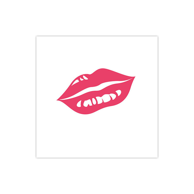 Vivolux | Fashion Mädchen Lip Wrapped Canvas Texturierten Pop Art Stil Schlafzimmer Malerei in Hellfarbe