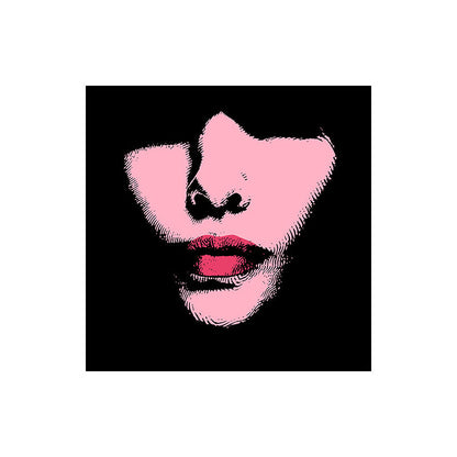 Vivolux | Fashion Mädchen Lip Wrapped Canvas Texturierten Pop Art Stil Schlafzimmer Malerei in Hellfarbe