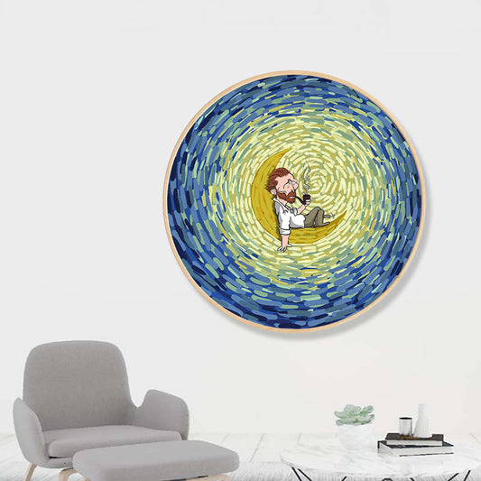 Vivolux | Outer Space Leinwanddruck Pop-Art-Stil Universumszene Wanddekoration in hellen Farben, mehrere Größen