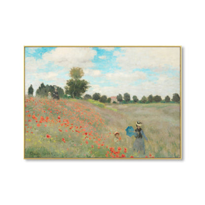 Vivolux | Monet Landschaftsmalerei Impressionismus Malerisches Ackerland Leinwand Wandkunst in heller Farbe
