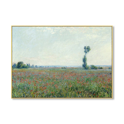 Vivolux | Monet Landschaftsmalerei Impressionismus Malerisches Ackerland Leinwand Wandkunst in heller Farbe