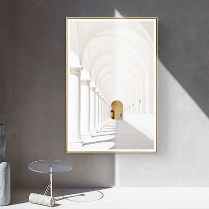 Vivolux | Architektur Flur Wandkunst Dekor Modern Texturiertes Leinwanddruck in Pastellfarbe