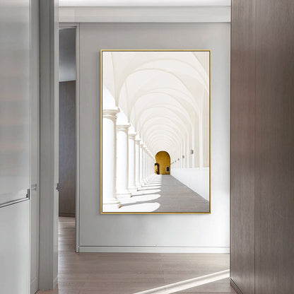 Vivolux | Architektur Flur Wandkunst Dekor Modern Texturiertes Leinwanddruck in Pastellfarbe