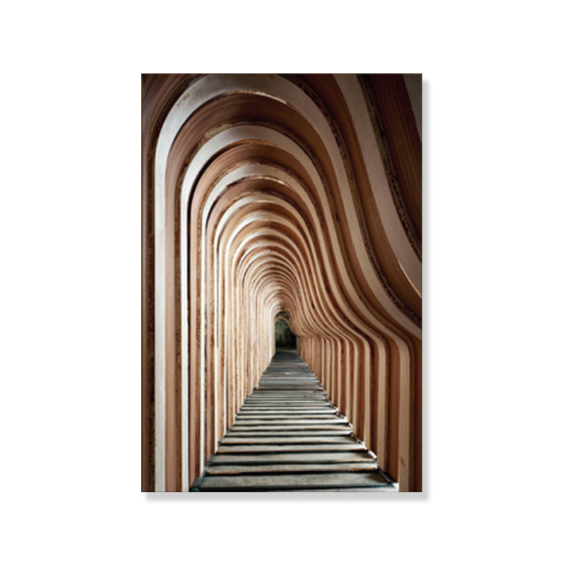 Vivolux | Architektur Flur Wandkunst Dekor Modern Texturiertes Leinwanddruck in Pastellfarbe