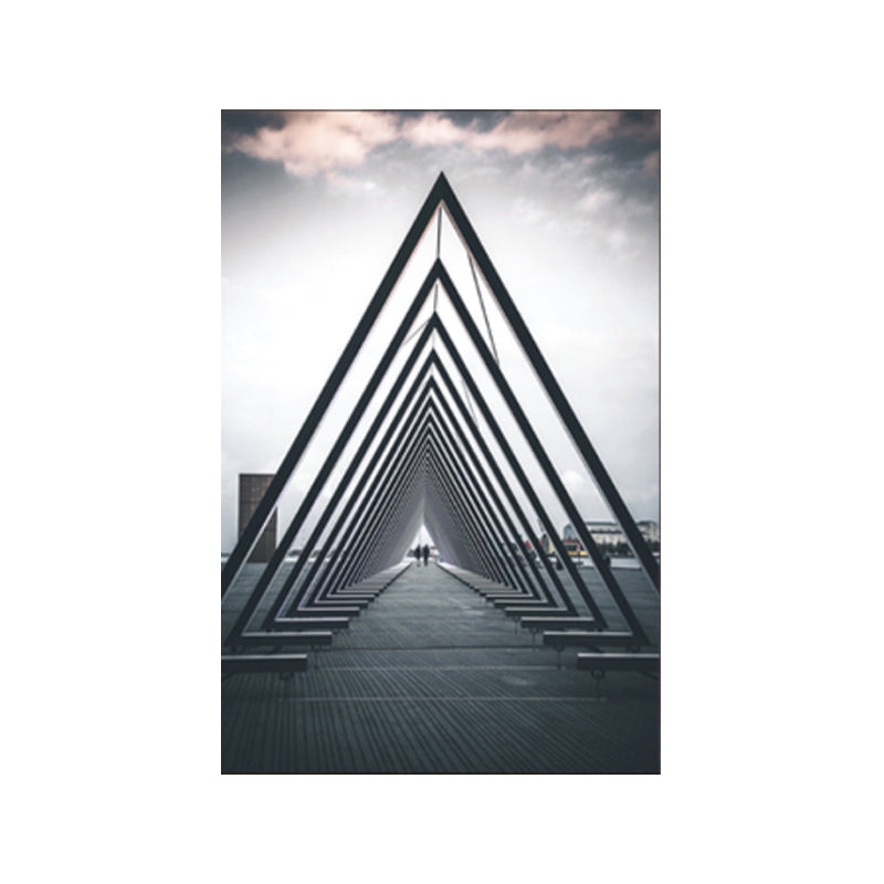 Vivolux | Architektur Flur Wandkunst Dekor Modern Texturiertes Leinwanddruck in Pastellfarbe