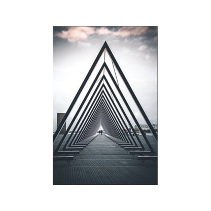 Vivolux | Architektur Flur Wandkunst Dekor Modern Texturiertes Leinwanddruck in Pastellfarbe