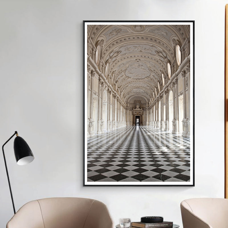 Vivolux | Architektur Flur Wandkunst Dekor Modern Texturiertes Leinwanddruck in Pastellfarbe