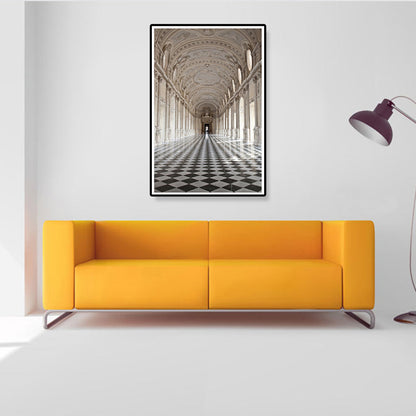 Vivolux | Architektur Flur Wandkunst Dekor Modern Texturiertes Leinwanddruck in Pastellfarbe