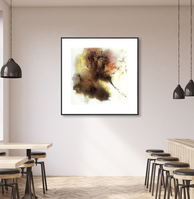 Vivolux | Zeitgenössische Kunst Abstrakte Wanddekoration Leinwand Texturiertes Dunkel Farb Gemälde für die Küche