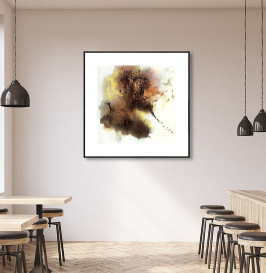 Vivolux | Zeitgenössische Kunst Abstrakte Wanddekoration Leinwand Texturiertes Dunkel Farb Gemälde für die Küche