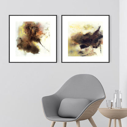 Vivolux | Zeitgenössische Kunst Abstrakte Wanddekoration Leinwand Texturiertes Dunkel Farb Gemälde für die Küche