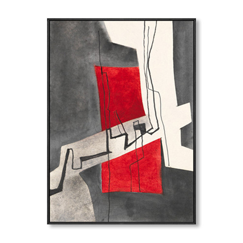 Vivolux | Kubismus Abstract Muster Kunstdruck Pastellfarben Schlafzimmer Eingewickelte Leinwand, Multiple Größen