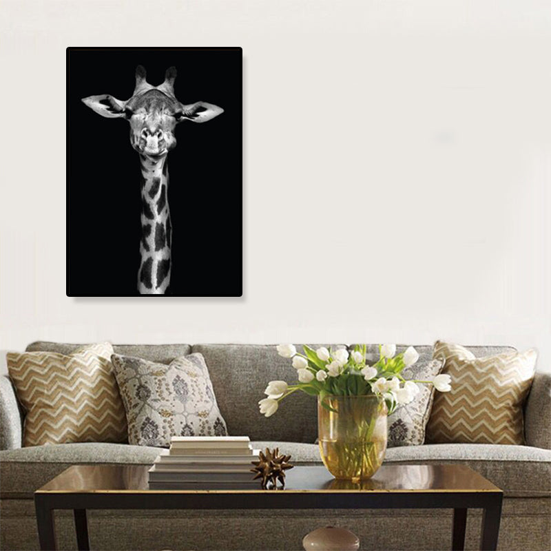 Vivolux | Fotografien Moderner Stil Leinwandkunst mit Wildtier-Muster in dunkler Farbe für Zuhause